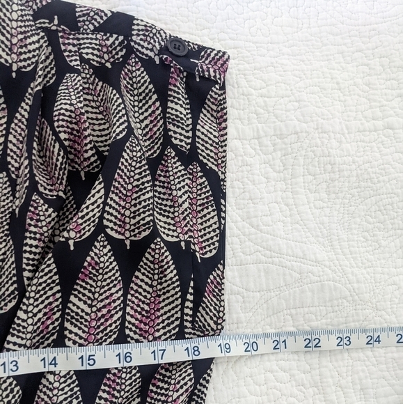 MAISON Jules Leaf Print Dress with Cap Sleeve M - Picture 10 of 13